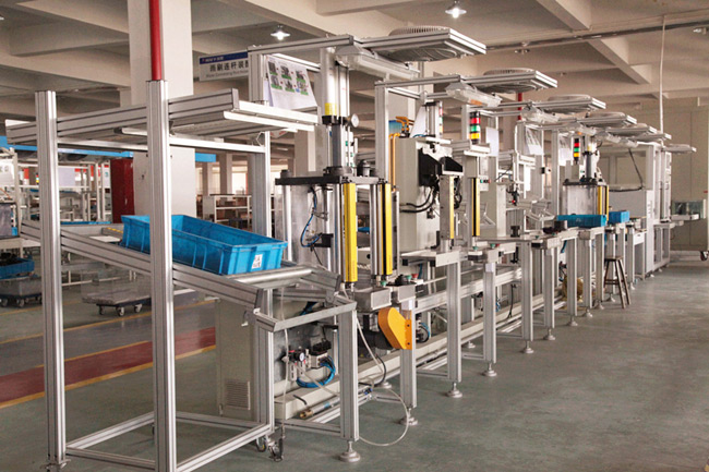 A/C motor semi-automatic assemble line