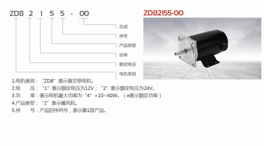 真泵電機型號說明
